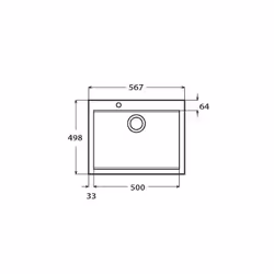 Apell SQ50ISC lavello Lavello montato su piano Rettangolare Acciaio inox