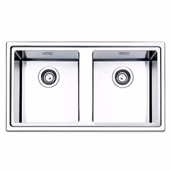 Apell Linear Plus LNP862ISC, Acciaio inox, 2 ciotole, 340 x 400 mm, 20 cm, 340 x 400 mm, 20 cm