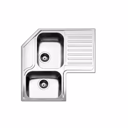 Apell ROAN2B90I, Lavello ad incasso, Rettangolare, Acciaio inox, Acciaio inox, 2 ciotole, Rettangolare