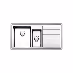Apell LNP1002IRBC, Lavello ad incasso, Rettangolare, Acciaio inox, Acciaio inox, 2 ciotole, Rettangolare
