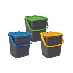 Ecoplast - Pattumiera per raccolta differenziata ecoplus lt.35 - mm.430x360x435h - verde