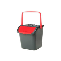 Pattumiera ecologic 28 litri con manico e sportello rossa