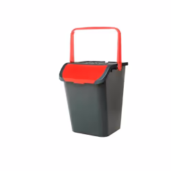 PATTUMIERA ECOLOGIC 35 LITRI CON MANICO E SPORTELLO ROSSA La Pattumiera Ecologica da 35 litri con manico e sportello rossa è ...