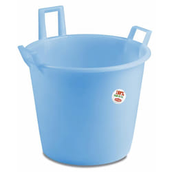 Stefanplast - Mastello ad uso casalingo con 3 manici in plastica polipropilene azzurro -80 litri