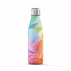 The Steel Bottle Art Series #3 - Geometric Color, 500 ml, Bicicletta, Uso quotidiano, Fitness, Trekking, Sport, Multicolore, ...