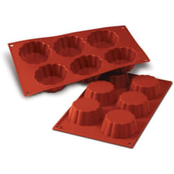 Silikomart - SF034 briochette cannellata - stampo in silicone ø79 h 37 mm
