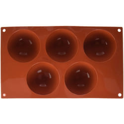 Silikomart - SF001 Stampo in Silicone per Monoporzioni semisfera, Antiaderente, 5 Cavità, Confezione da 1 Stampo per Dolci, ø 80, h 40 mm, Made in