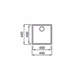 Elleci Quadra 102 Sottotop Evier encastré Carré Keratek plus - Vista aggiuntiva 2