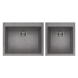 Lavello Elleci da incasso Quadra 210 Granitek Grigio Cemento LGQ21048