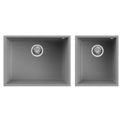 Lavello Elleci da incasso Quadra 210 Sottotop Granitek Grigio Cemento LGQ21048BSO