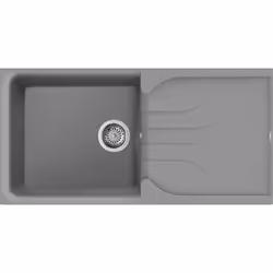 Elleci Ego 480, Lavello montato su piano, Rettangolare, Granitek, Grigio, 1 ciotole, Rettangolare