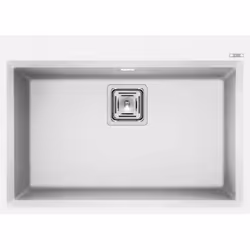 Elleci Karisma 120, Lavello montato su piano, Rettangolare, Granitek, Bianco, 1 ciotole, Rettangolare