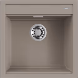Elleci BEST 104, Lavello montato su piano, Quadrato, Granitek, Grigio, 1 ciotole, Tortora