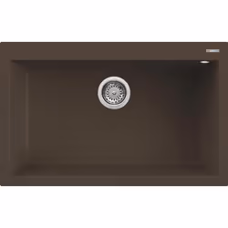 Elleci Quadra 130, Lavello montato su piano, Rettangolare, Granitek, Espresso, 1 ciotole, Rettangolare