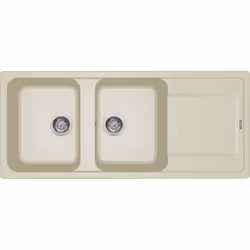 Elleci LIFE 500, Lavello montato su piano, Rettangolare, Granitek, Bianco, 1 ciotole, Bianco Antico