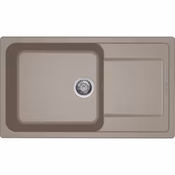 Elleci LIFE 410, Lavello montato su piano, Rettangolare, Granitek, Beige, 1 ciotole, Tortora