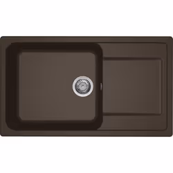 Elleci LIFE 410, Lavello montato su piano, Rettangolare, Granitek, Espresso, 1 ciotole, Rettangolare