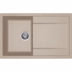 Elleci LIFE 300, Lavello montato su piano, Rettangolare, Granitek, Beige, 1 ciotole, Avena