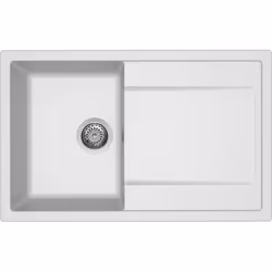 Elleci LIFE 300, Lavello montato su piano, Rettangolare, Granitek, Nero, 1 ciotole, Nero