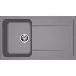 Elleci LIFE 400, Lavello montato su piano, Rettangolare, Granitek, Titanio, 1 ciotole, Titanium