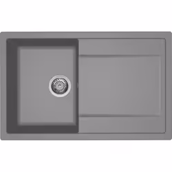 Elleci Life 300, Lavello montato su piano, Rettangolare, Granitek, Titanio, 1 ciotole, Titanium