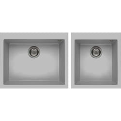 Elleci Quadra 210 Lavello montato su piano Rettangolare Metaltek