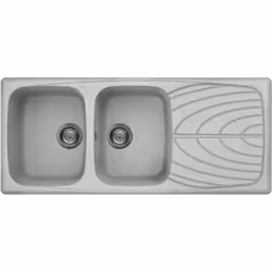 Elleci Master 500, Lavello montato su piano, Rettangolare, Metaltek, Alluminio, 2 ciotole, Rettangolare