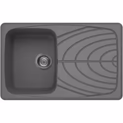 Elleci Master 300 M73, Lavello montato su piano, Rettangolare, Metaltek, Titanio, 1 ciotole, 340 x 430 mm