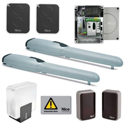 Kit Cancello a Battente Nice wingo a 2 ante fino a 2 metri 24V WINGO4024BDKCE