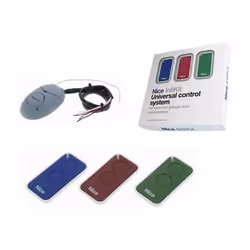 INTIKIT PACK: 3 Trasmettitori a 2 canali, 433,92 Mhz: rosso-verde-blu. 1 Ricevitore universale OX2.Ideale per l'utilizzo in s ...