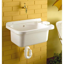 Lavandino pilozzo da muro in polipropilene, cm 60x42 - Garofalo