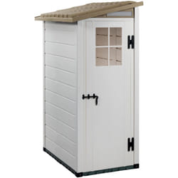 Casetta da giardino in pvc Garofalo tuscany evo 100.1p terrace' l.95 x p.139 x h.201
