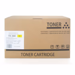 I. R. (Italiana Riprografia) Cartuccia Toner Compatibile Giallo con Chip + Vaschetta Rec., TK-590Y, 1T02KVANL0, 5000 pagine,  ...