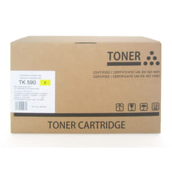 I. R. (Italiana Riprografia) Cartuccia Toner Compatibile Giallo con Chip + Vaschetta Rec., TK-590Y, 1T02KVANL0
