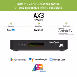 Digiquest AX3_tivusat Combo Cavo 4K Ultra HD Nero - Vista aggiuntiva 6