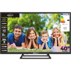 Digiquest - tv led 40" dhlr, hd Ready, 12V Certificato Tivùsat Doppio tuner DVB-T2, DVB-S2 Mediaplayer, Funzione cec, base centrale Ideale per Camper