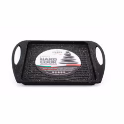 Bistecchiera Vassoio Grill Quadrato Antiaderente 2 Maniglie 25x25 cm Olympia Hard Cook Linea HARD COOK, forte come la pietra, ...
