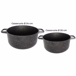 Batteria di Pentole 9 Pezzi in Alluminio Pressofuso Antiaderente Olympia Hard Cook - Vista aggiuntiva 3