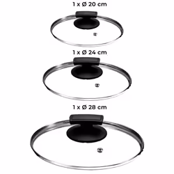 Batteria di Pentole 7 Pezzi in Alluminio Pressofuso Antiaderente Olympia Hard Cook - Vista aggiuntiva 4