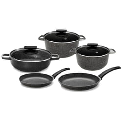 Batteria di Pentole 8 Pezzi in Alluminio Pressofuso Antiaderente Olympia Hard Cook