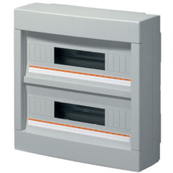 Elettrocanali - Centralino da parete, 36 (2x18) moduli, grigio, IP40 EC61036