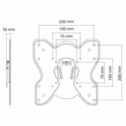 Munari SP360 Supporto TV a parete Nero
