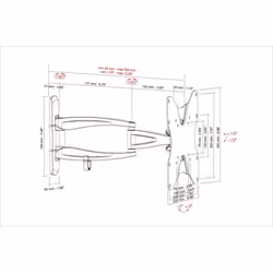 Munari SP312 Supporto TV a parete 42" Nero
