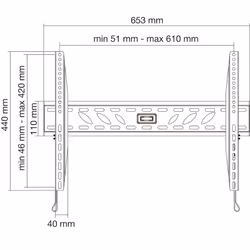 Munari SP362 Supporto TV a parete 60" Nero