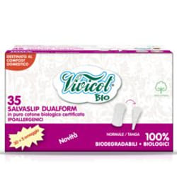 Sanicot Salvaslip Dualform di puro cotone, normale + tanga, 35 pz
