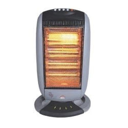 DCG Eltronic SA9224 stufetta elettrica Nero, Grigio 1600 W Riscaldatore di ambienti elettrico alogeno