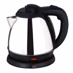 DCG Eltronic WK6278, 1,2 L, 1500 W, Nero, Acciaio inox, Arresto di sicurezza contro il surriscaldamento, Senza filo, Filtro