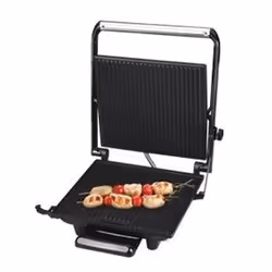 DCG Eltronic ST3800, Nero, Acciaio inox, Acciaio inox, Quadrato, Piastra, Coperchio incernieriato, 2000 W