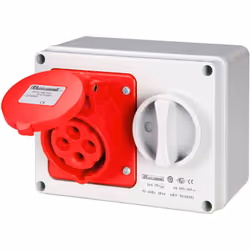 Presa IOSBF con fondo IP44 380V 3P+T 16A; Grado di resistenza IP44; 380V; 2P+T 16A. Presa IOSBF con fondo IP44 380V 3P+T 16A  ...