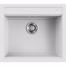 Elleci BEST 105, Lavello montato su piano, Rettangolare, Keratek, Bianco, 1 ciotole, Rettangolare